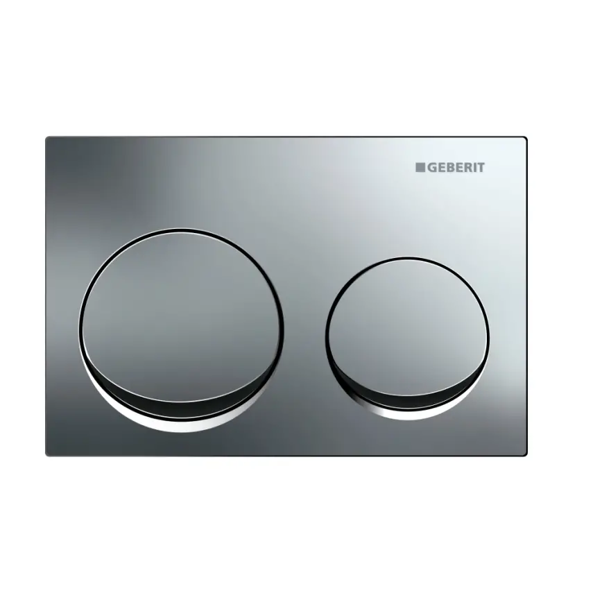 Geberit Alpha 25 Bedieningsplaat - 2-Toets Spoeling - Ronde Knoppen - Chroom - 1