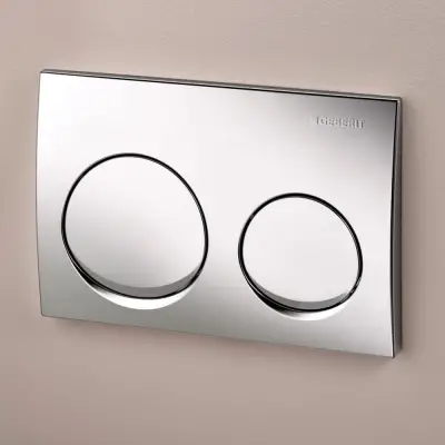 Geberit Alpha 25 Bedieningsplaat - 2-Toets Spoeling - Ronde Knoppen - Chroom - 3