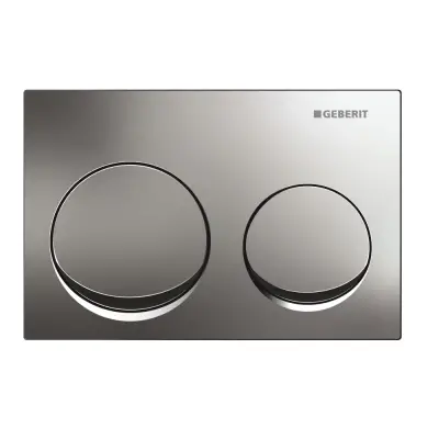 Geberit Alpha 25 Bedieningsplaat - 2-Toets Spoeling - Ronde Knoppen - Mat Chroom - 1