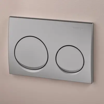 Geberit Alpha 25 Bedieningsplaat - 2-Toets Spoeling - Ronde Knoppen - Mat Chroom - 3