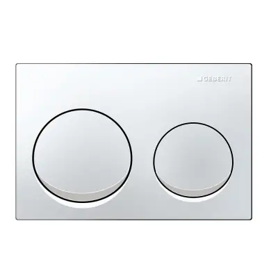 Geberit Alpha 25 Bedieningsplaat - 2-Toets Spoeling - Ronde Knoppen - Wit - 1
