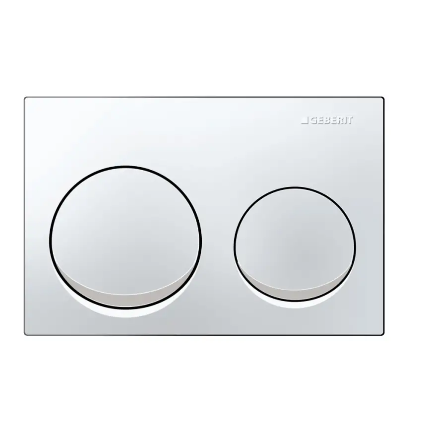 Geberit Alpha 25 Bedieningsplaat - 2-Toets Spoeling - Ronde Knoppen - Wit - 1