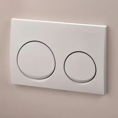 Geberit Alpha 25 Bedieningsplaat - 2-Toets Spoeling - Ronde Knoppen - Wit - 3