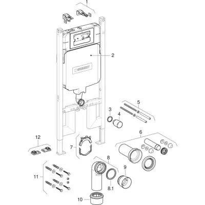 Geberit Alpha Inbouwreservoir 8 cm Duofix - 3