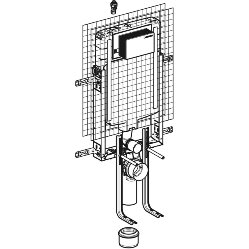 Geberit Alpha Inbouwreservoir 8 cm Kombifix met poten voor vloerconstructies - 3