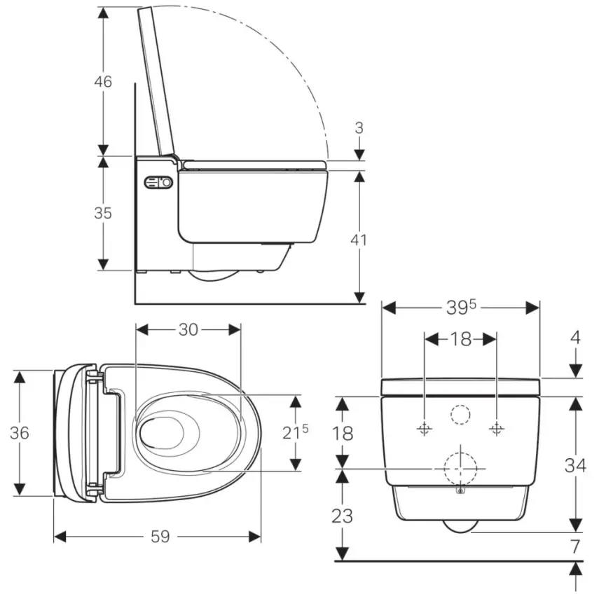 Geberit AquaClean Mera Comfort Douche WC Chroom - 2