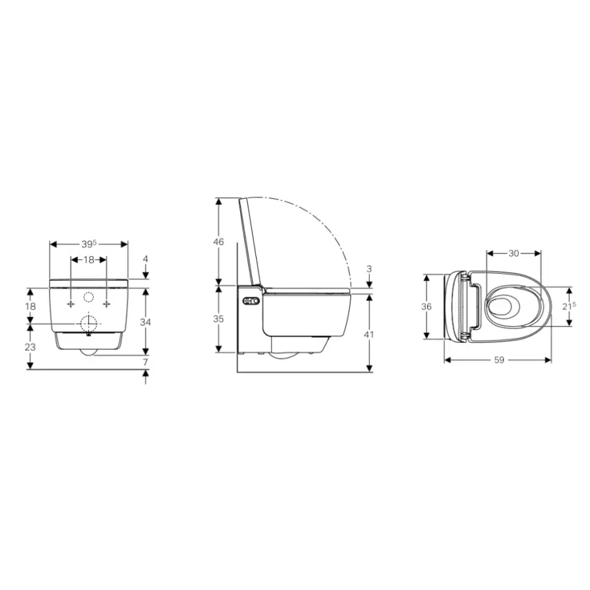 Geberit AquaClean Mera Comfort Douche WC Wit - 2