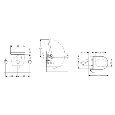 Geberit AquaClean Tuma Comfort Douche WC Bril Wit Glas - 2