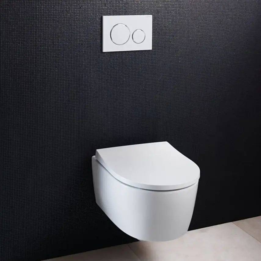 Geberit iCon Rimfree Wandclosetset - Rimfree - Met Bidet - Wit - 3