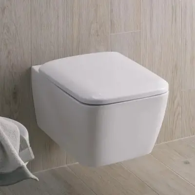 Geberit iCon Square Rimfree Wandclosetset - Rimfree - Met Bidet - Wit - 3