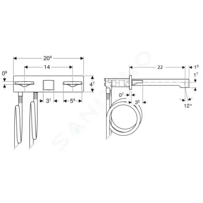 Geberit ONE Inbouw Wastafelkraan Hoekig Ontwerp Chroom - 2