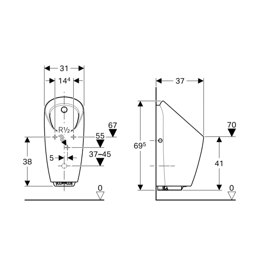 Geberit Preda Met Geïntegreerde Besturing & Netvoeding Wit - 2