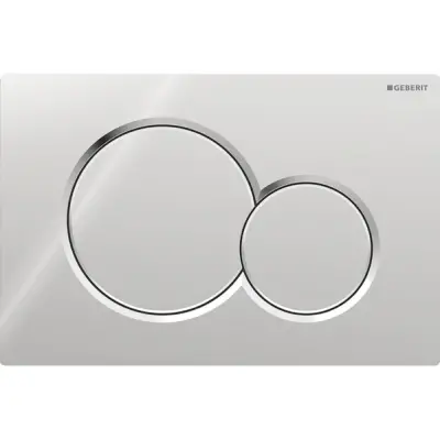 Geberit Sigma 01 Bedieningsplaat - 2-Toets Spoeling - Ronde Knoppen - Glans chroom - 1