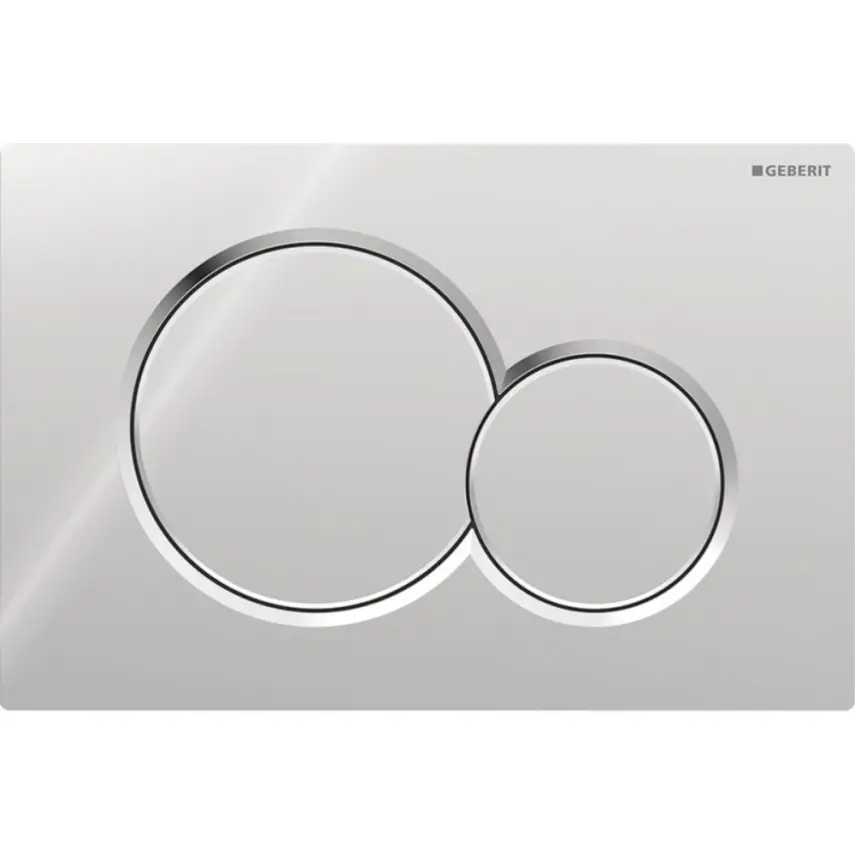 Geberit Sigma 01 Bedieningsplaat - 2-Toets Spoeling - Ronde Knoppen - Glans chroom - 1
