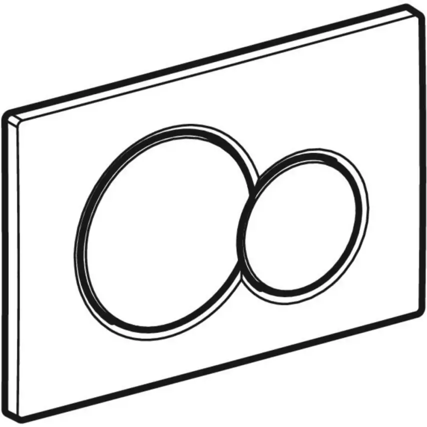 Geberit Sigma 01 Bedieningsplaat - 2-Toets Spoeling - Ronde Knoppen - Glans chroom - 3
