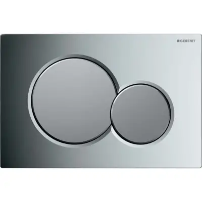 Geberit Sigma 01 Bedieningsplaat - 2-Toets Spoeling - Ronde Knoppen - Glans chroom / Mat chroom - 1