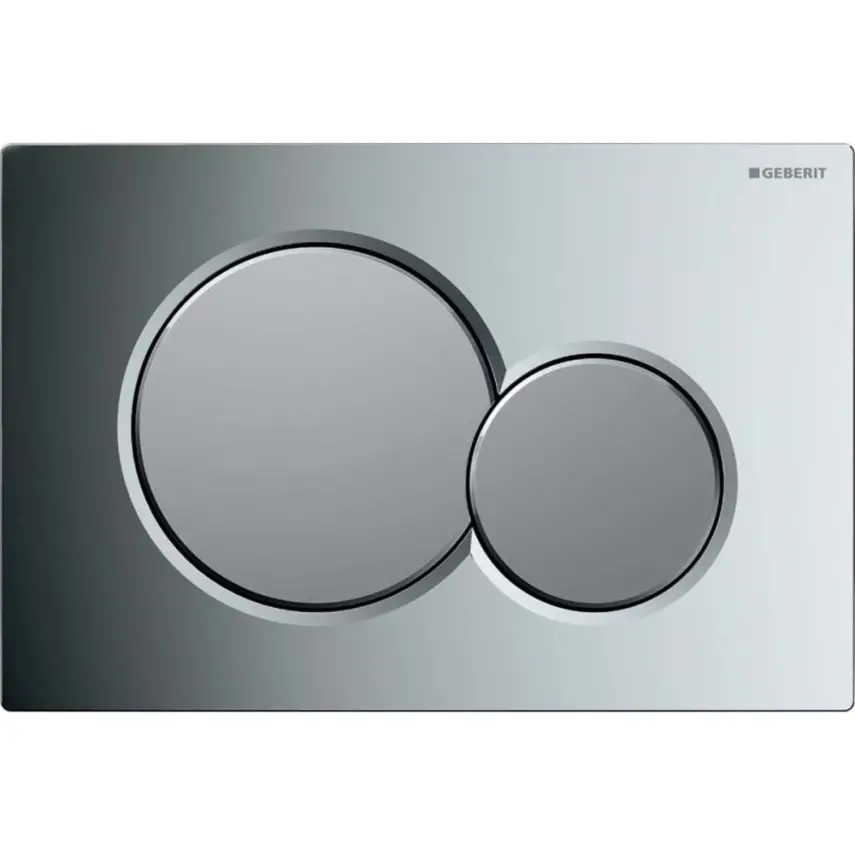 Geberit Sigma 01 Bedieningsplaat - 2-Toets Spoeling - Ronde Knoppen - Glans chroom / Mat chroom - 1