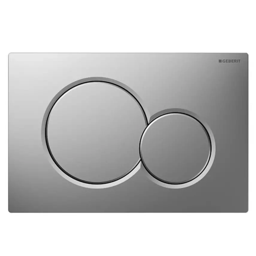 Geberit Sigma 01 Bedieningsplaat - 2-Toets Spoeling - Ronde Knoppen - Mat chroom - 1