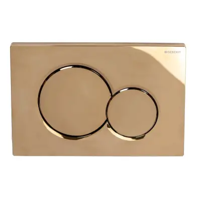 Geberit Sigma 01 Bedieningsplaat - 2-Toets Spoeling - Ronde Knoppen - Messing - 1