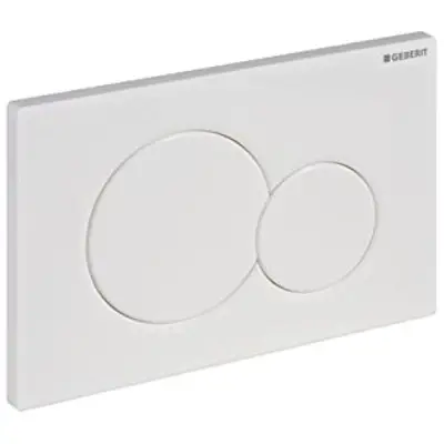 Geberit Sigma 01 Bedieningsplaat - 2-Toets Spoeling - Ronde Knoppen - Wit - 1