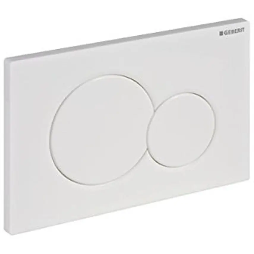 Geberit Sigma 01 Bedieningsplaat - 2-Toets Spoeling - Ronde Knoppen - Wit - 1