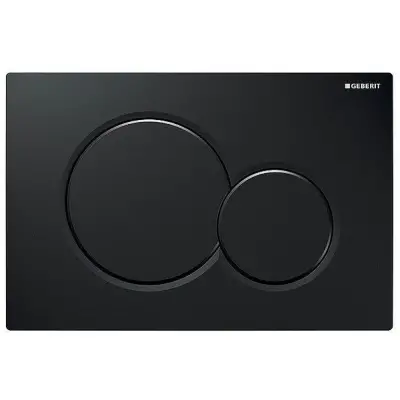 Geberit Sigma 01 Bedieningsplaat - 2-Toets Spoeling - Ronde Knoppen - Zwart - 1