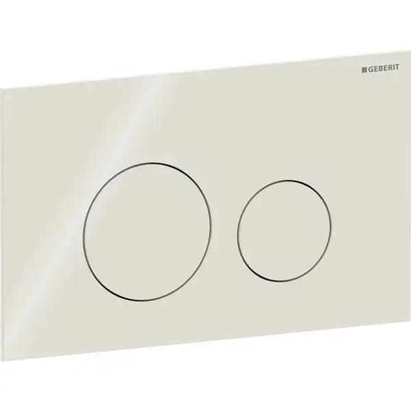 Geberit Sigma 40 Bedieningsplaat - 2-Toets Spoeling - Ronde Knoppen - Zandgrijs / Glas - 1