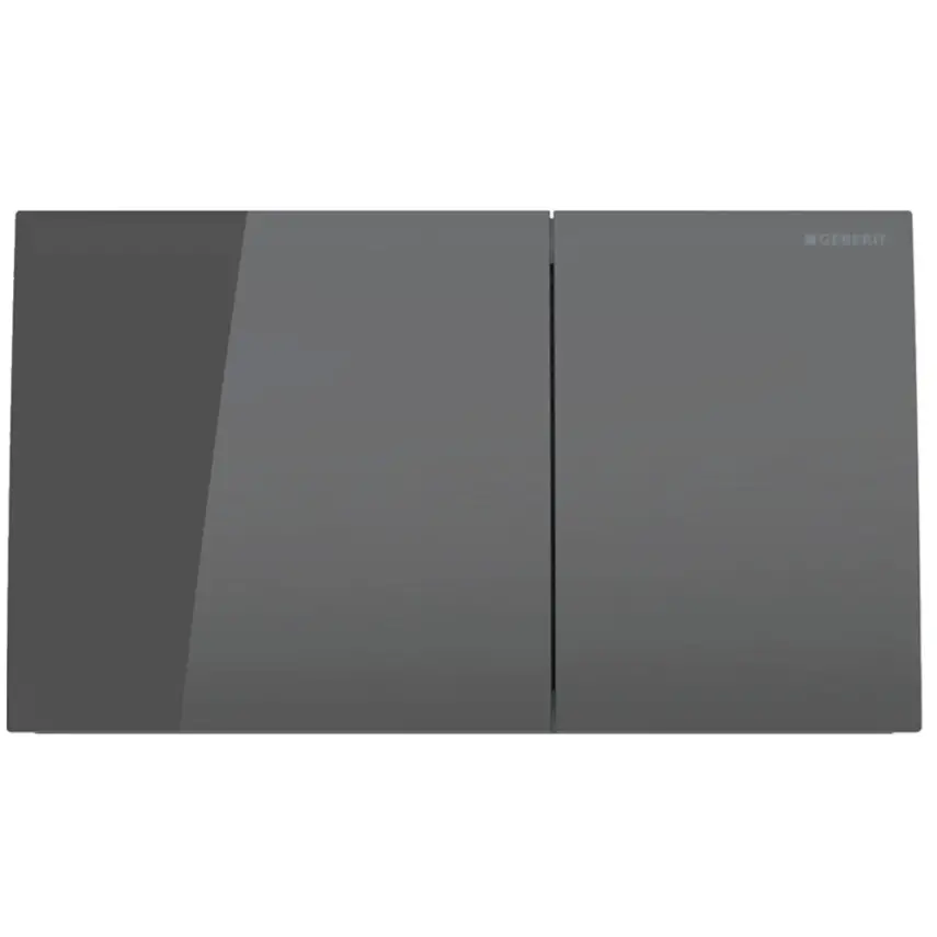 Geberit Sigma 70 Bedieningsplaat - 2-Toets Spoeling - Rechthoekige Knoppen - Antraciet Glas - 1