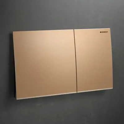 Geberit Sigma 70 Bedieningsplaat - 2-Toets Spoeling - Rechthoekige Knoppen - Brons - 3
