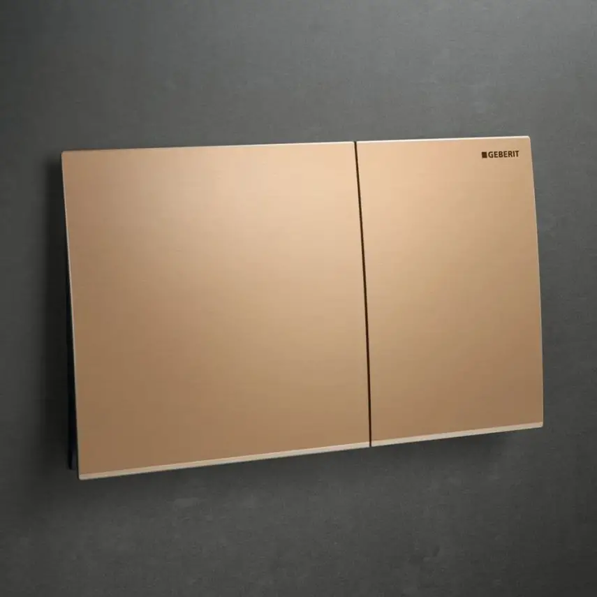 Geberit Sigma 70 Bedieningsplaat - 2-Toets Spoeling - Rechthoekige Knoppen - Brons - 3