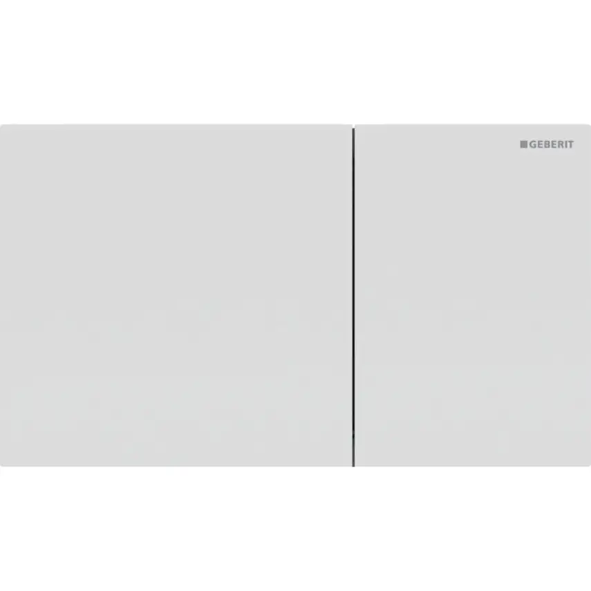 Geberit Sigma 70 Bedieningsplaat - 2-Toets Spoeling - Rechthoekige Knoppen - Mat Wit - 1