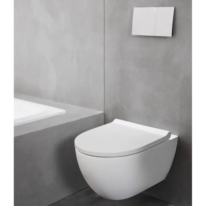 Geberit Sigma 70 Bedieningsplaat - 2-Toets Spoeling - Rechthoekige Knoppen - Mat Wit - 3