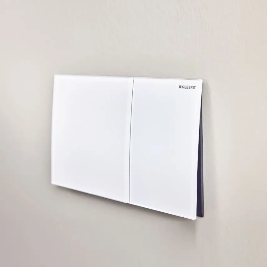 Geberit Sigma 70 Bedieningsplaat - 2-Toets Spoeling - Rechthoekige Knoppen - Mat Wit - 4