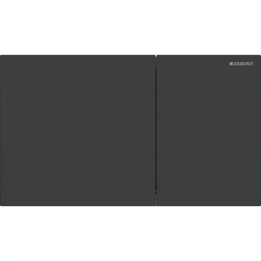 Geberit Sigma 70 Bedieningsplaat - 2-Toets Spoeling - Rechthoekige Knoppen - Mat Zwart - 1