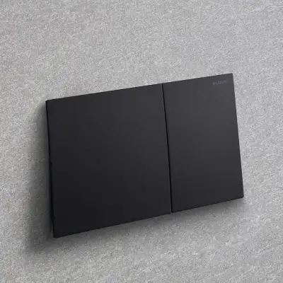 Geberit Sigma 70 Bedieningsplaat - 2-Toets Spoeling - Rechthoekige Knoppen - Mat Zwart - 3