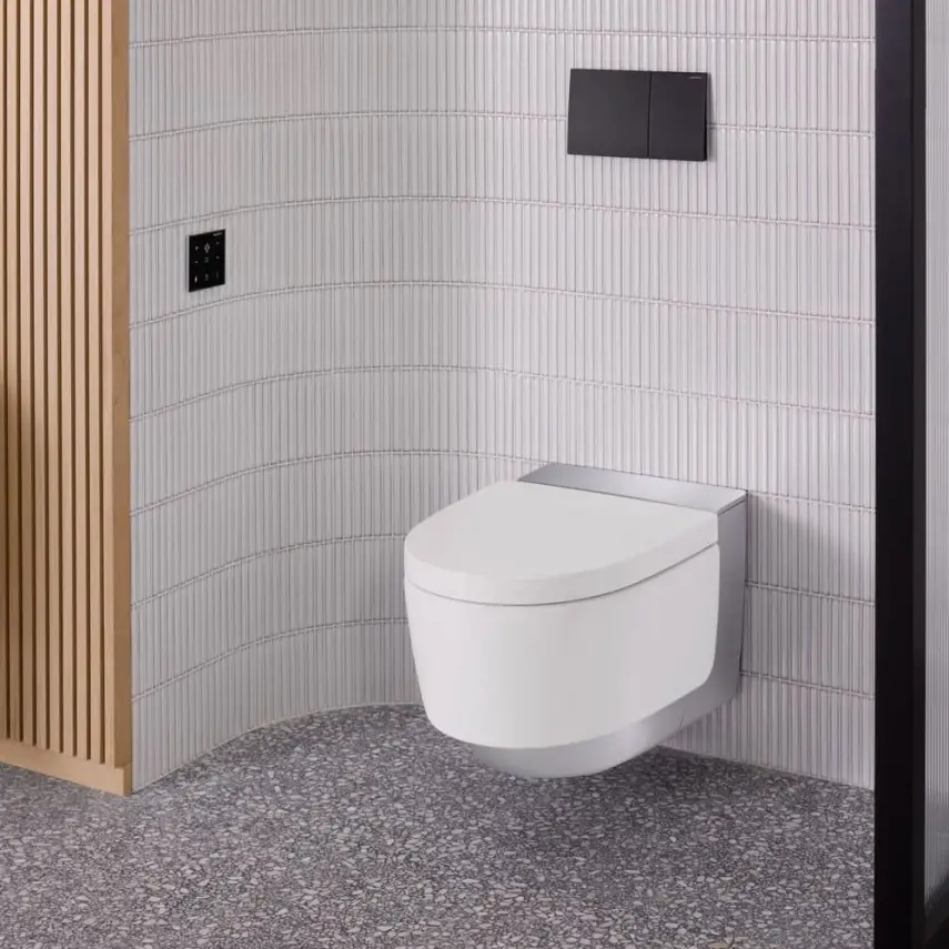 Geberit Sigma 70 Bedieningsplaat - 2-Toets Spoeling - Rechthoekige Knoppen - Mat Zwart - 4