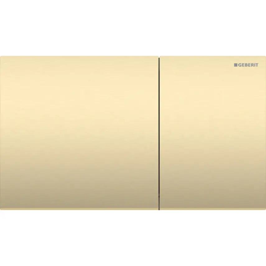 Geberit Sigma 70 Bedieningsplaat - 2-Toets Spoeling - Rechthoekige Knoppen - Messing - 1