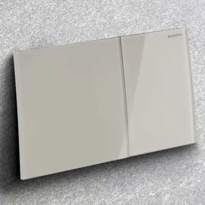 Geberit Sigma 70 Bedieningsplaat - 2-Toets Spoeling - Rechthoekige Knoppen - Zandgrijs - 4