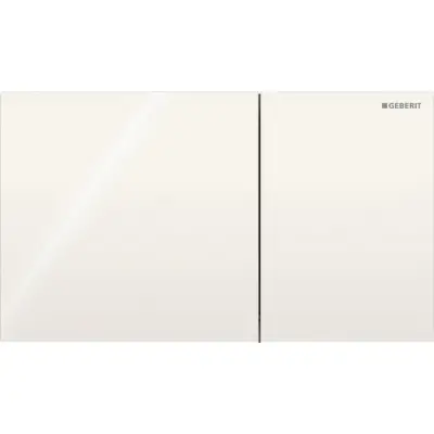 Geberit Sigma 70 Bedieningsplaat - 2-Toets Spoeling - Rechthoekige Knoppen - Zandgrijs - 1