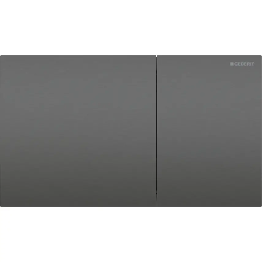 Geberit Sigma 70 Bedieningsplaat - 2-Toets Spoeling - Rechthoekige Knoppen - Zwart Chroom - 1