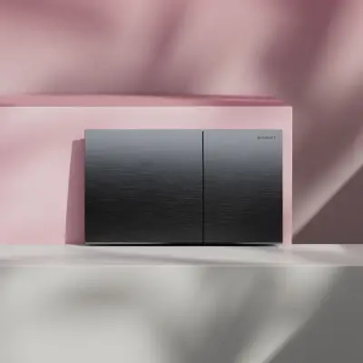 Geberit Sigma 70 Bedieningsplaat - 2-Toets Spoeling - Rechthoekige Knoppen - Zwart Chroom - 3