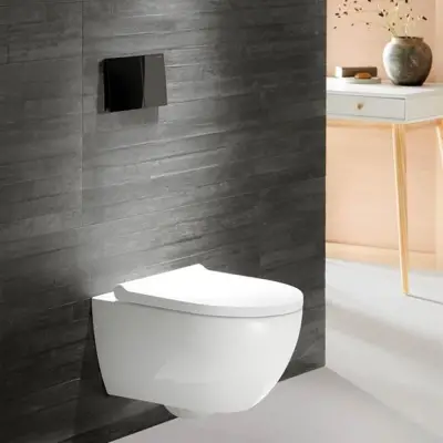 Geberit Sigma 70 Bedieningsplaat - 2-Toets Spoeling - Rechthoekige Knoppen - Zwart Glas - 4
