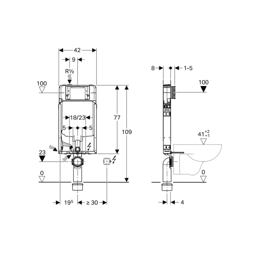 Geberit Sigma Inbouwreservoir 8 cm Kombifix - 2