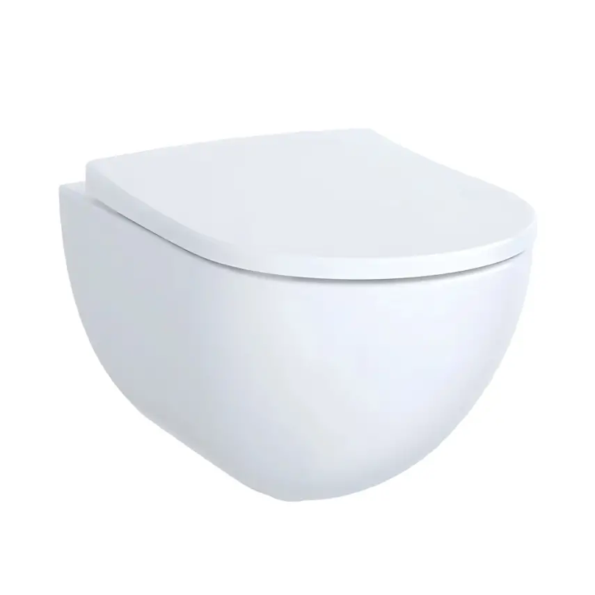 Geberit Smyle Round Rimfree Wandclosetset - Rimfree - Met Bidet - Wit - 1