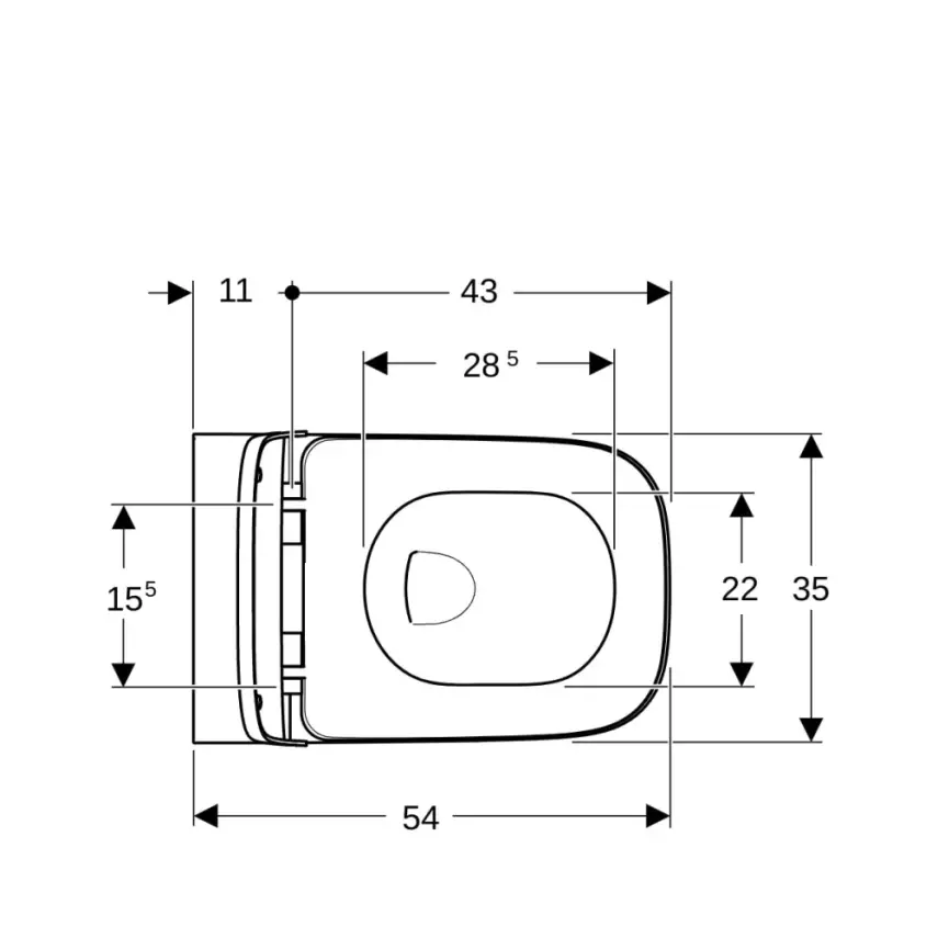Geberit Smyle Wandcloset, Rimfree, met WC Bril - 4