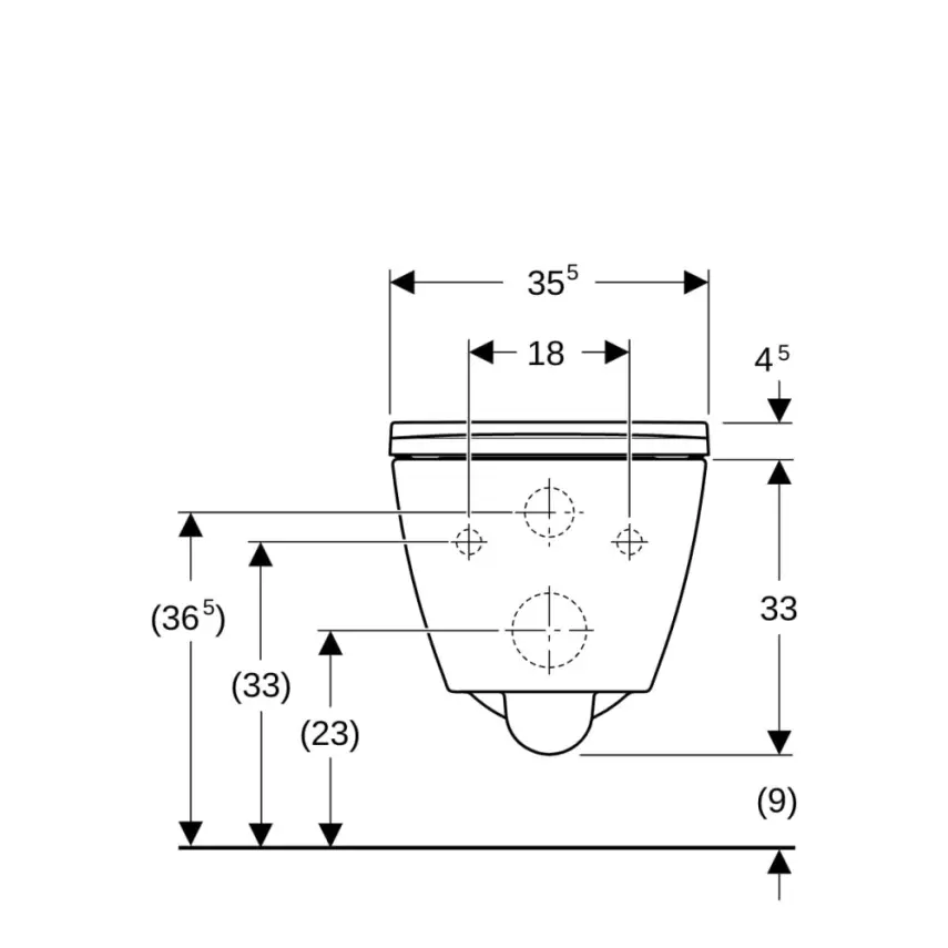 Geberit Smyle Wandcloset, Rimfree, met WC Bril - 3