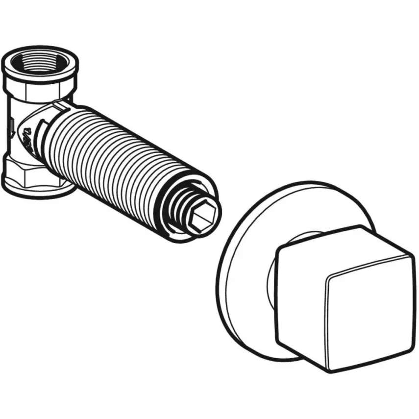 Geberit Stopkraan Vierkant Chroom - 3