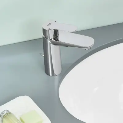 Grohe BauEdge Wastafelkraan met Waste M-Size Chroom - 3