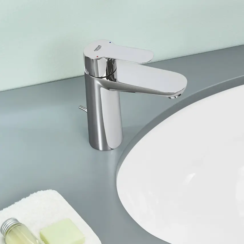 Grohe BauEdge Wastafelkraan met Waste M-Size Chroom - 3
