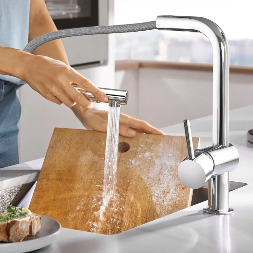 Grohe Minta Uittrekbare Keukenkraan Chroom - 3